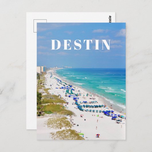 Destin Florida strandscène Briefkaart (Voorkant / Achterkant)