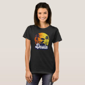 Destin Florida Sunset Beach Retro Premium T-shirt (Voorkant volledig)