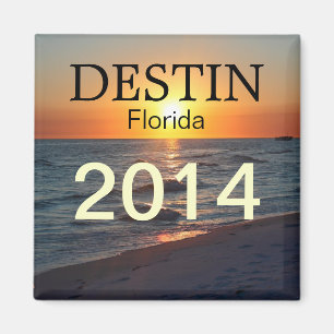 Destin Florida sunset over gulf - CUSTOMIZE YEAR Magneet