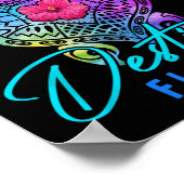 Destin Florida Tie Dye Zee Turtle Summer Vacation Poster (Hoek)