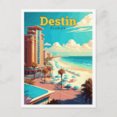 Destin Florida Travel  Illustratie Briefkaart (Voorkant)