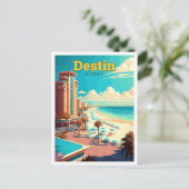 Destin Florida Travel  Illustratie Briefkaart (Staand voorkant)