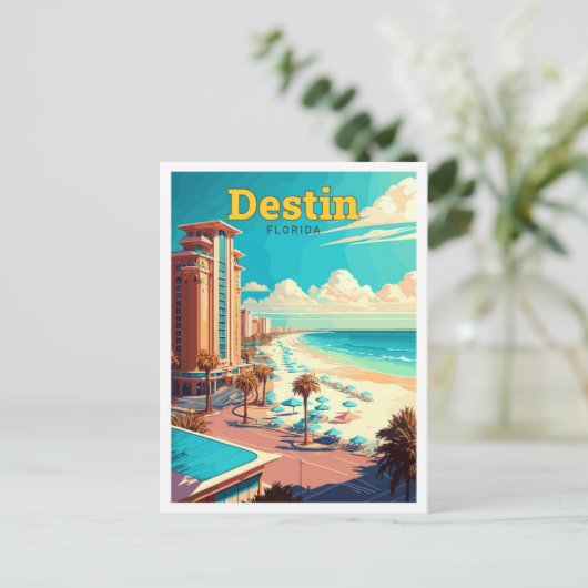 Destin Florida Travel  Illustratie Briefkaart (Staand voorkant)