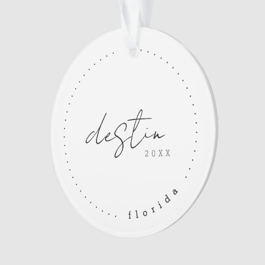 Destin Florida Travel United States Simple Ornament (voorkant)