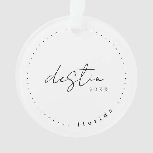 Destin Florida Travel United States Simple Ornament (voorkant)
