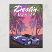 Destin Florida USA sportauto poster. Briefkaart (Voorkant)