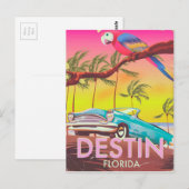 Destin Florida USA vintage poster. Briefkaart (Voorkant / Achterkant)