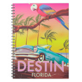 Destin Florida USA vintage reisposter. Notitieboek (Voorkant)