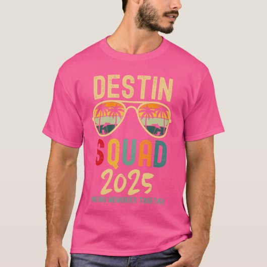 Destin Florida Vacation Squad 2025 Matching Group T-shirt (Voorkant)