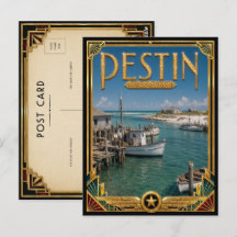 Destin Florida Vintage Art Deco Gouden Tijdperk