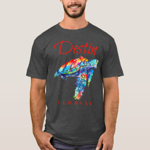 Destin Florida Waterverf Zee Turtle T-shirt
