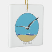 Destin, Florida Zee meeuw over het strand Keramisch Ornament (Rechts)