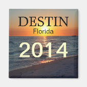 Destin Florida zonsondergang over golf - PAS HET J Magneet (Voorkant)