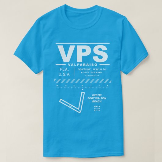 Destin Fort Walton Beach Airport VPS T-shirt (Design voorkant)