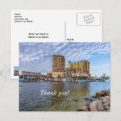 Destin Harbor Boardwalk bedankanskaart Briefkaart (Voorkant / Achterkant)