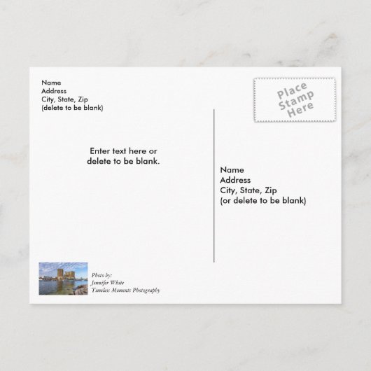 Destin Harbor Boardwalk Dank je Postkaart (Achterkant)