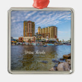Destin Harbor Boardwalk Square Ornament (Voorkant)