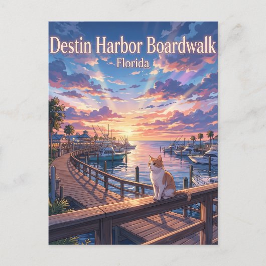 Destin Harbor Boardwalk USA Briefkaart (Voorkant)