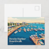 Destin Harbor Boardwalk VS Briefkaart (Voorkant / Achterkant)