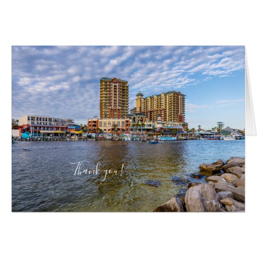 Destin Harbour Boardwalk Dank je kaart (Voorkant Horizontaal)