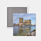 Destin Harbour Boardwalk Square Magnet (Voorkant / Achterkant)