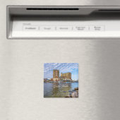 Destin Harbour Boardwalk Square Magnet (Insitu (Vaatwasser))