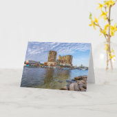 Destin Harbour Boardwalk Wenskaart Kaart (Gele Bloem)