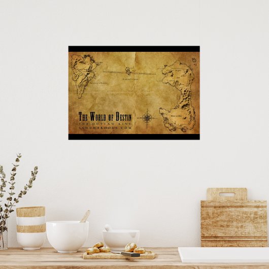 Destin-kaart Poster (Keuken)