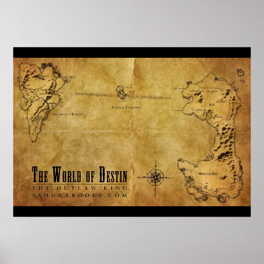 Destin-kaart Poster (Voorkant)