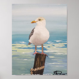 Destin Seagull Poster