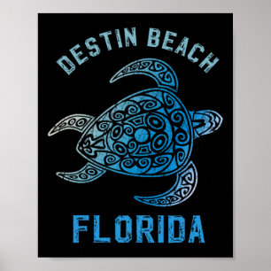 Destin-strand Florida Fl Zonneschijn Staat Oceaan Poster
