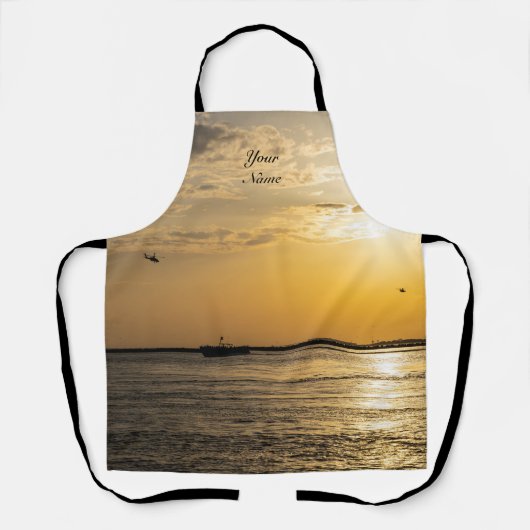 Destin Sunset And Helicopters Apron Schort (Voorkant)