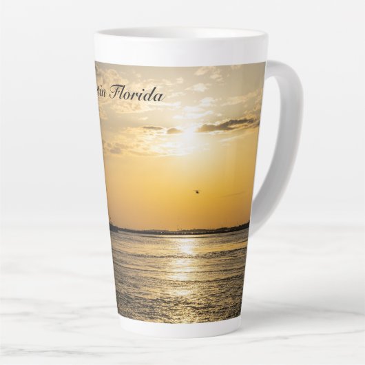 Destin Sunset And Helicopters Latte Mokkop Mok (Rechterhoek)