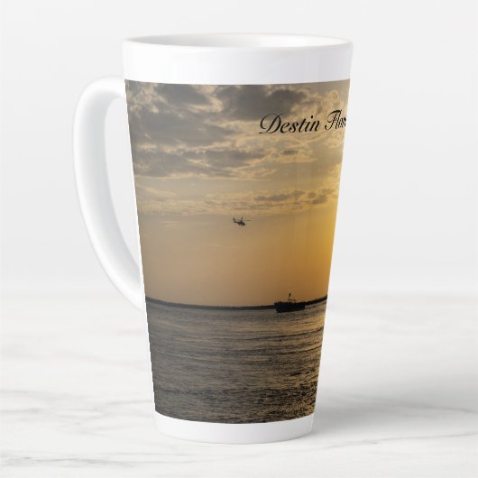Destin Sunset And Helicopters Latte Mug Latte Mok (Linkerhoek)