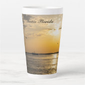 Destin Sunset And Helicopters Latte Mug Latte Mok (Voorkant)