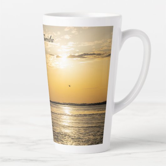 Destin Sunset And Helicopters Latte Mug Latte Mok (Rechts)