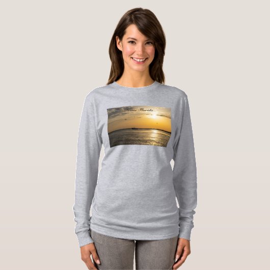 Destin Sunset And Helicopters Long Sleeve Tshirt (Voorkant volledig)