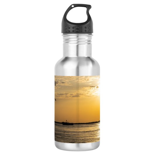 Destin Sunset And Helicopters Water Bottle Waterfles (Voorkant)
