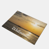 Destin Sunset And Helicopters Welcome Doormat Deurmat (Schuin)