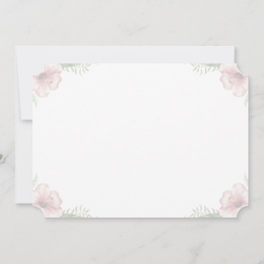 Destination Aloha Tropical Beach Wedding Invite Kaart (Achterkant)