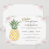 Destination Aloha Tropical Beach Wedding Invite Kaart (Voorkant / Achterkant)