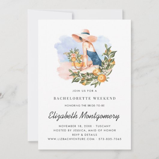 Destination Bachelorette Weekend | Citrus Orchard Kaart (Voorkant)