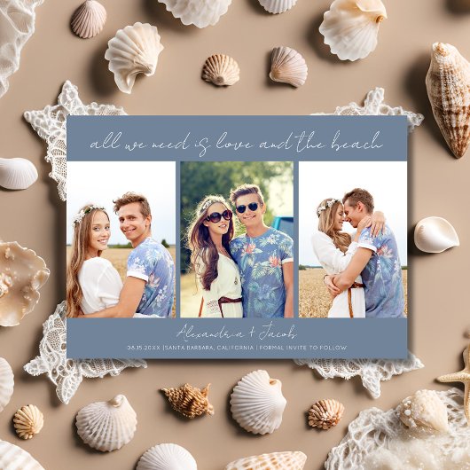 Destination Beach 3 Fotobruiloft Bewaar de datum Save The Date