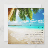Destination Beach Wedding Aankondiging (Voorkant)