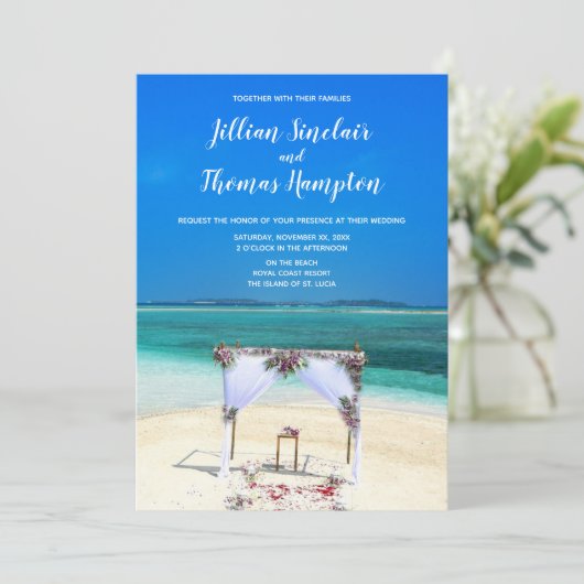 Destination Beach Wedding - Kaart (Staand voorkant)