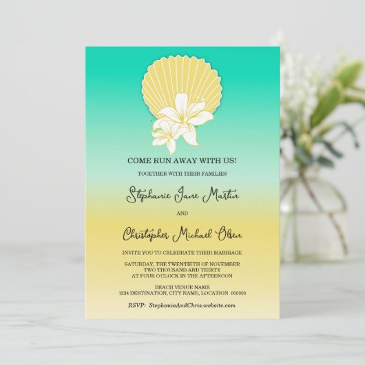 Destination Beach Wedding Kaart (Staand voorkant)