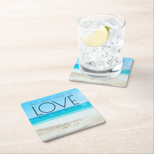 Destination Beach Wedding Kartonnen Onderzetters