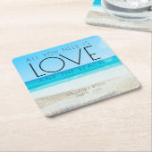 Destination Beach Wedding Kartonnen Onderzetters (Schuin)