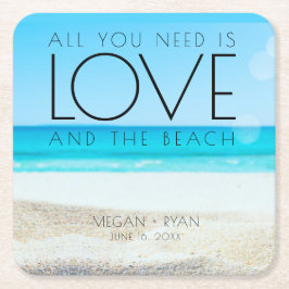Destination Beach Wedding Kartonnen Onderzetters