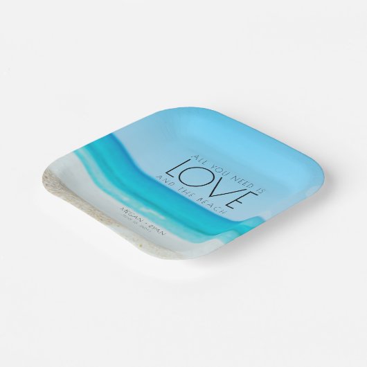 Destination Beach Wedding Papieren Bordje (Gebogen)